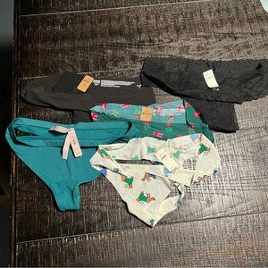 Bundle 5 pairs NWT Aerie, Pink, Victoria’s Secret thong underwear